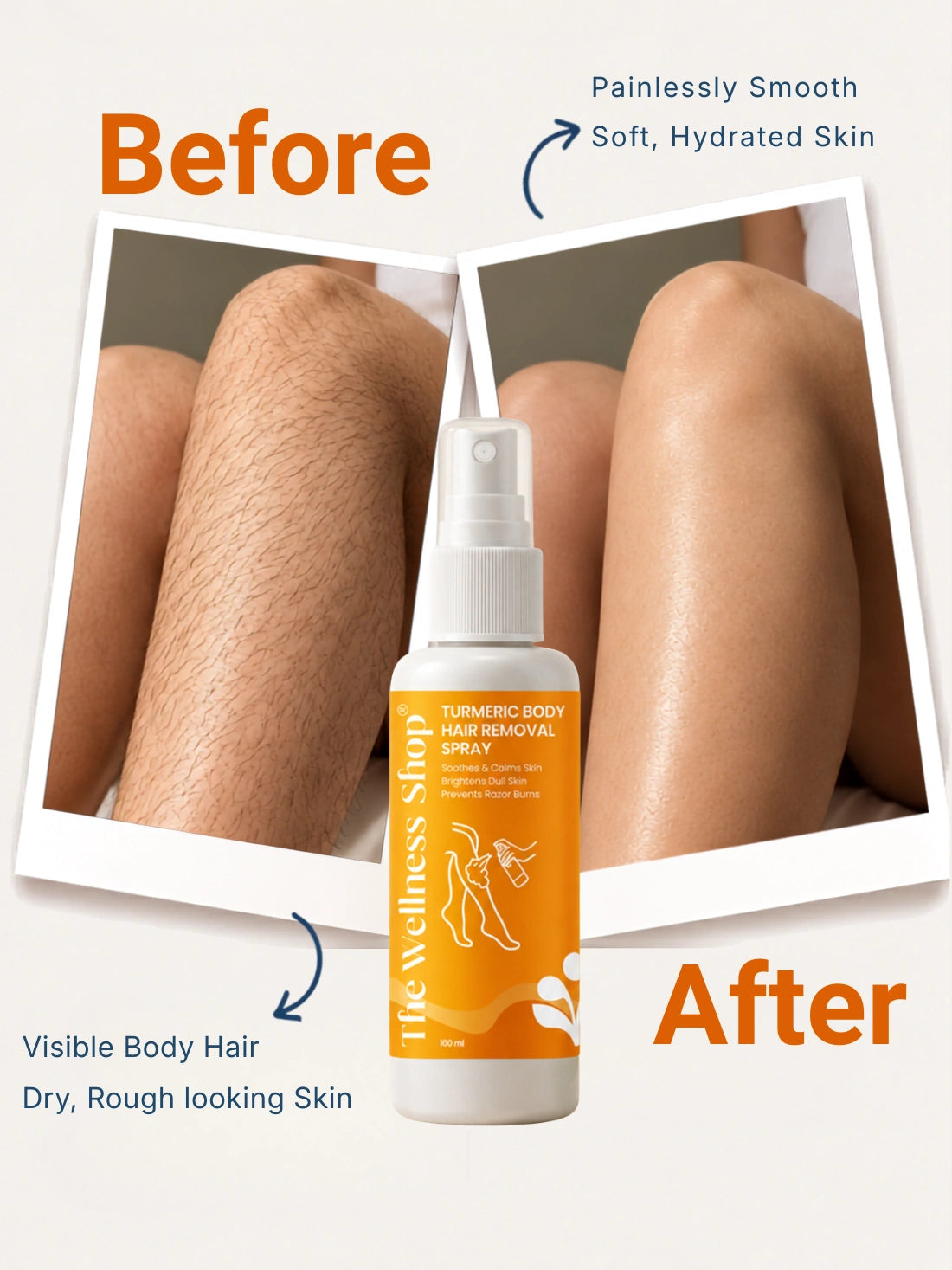Turmeric Body Hair Removal Spray
