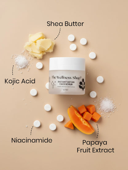 Detan Face Scrub For Exfoliation And Tan Removal