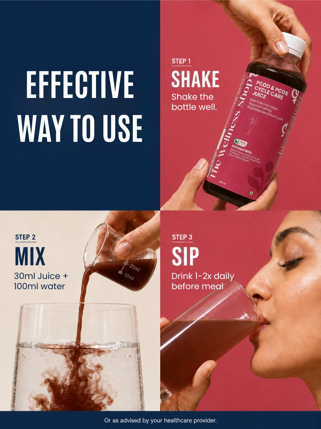 Natural PCOS &amp; PCOD Cycle Care Juice — Hormonal Balance &amp; Cycle Regulation Juice