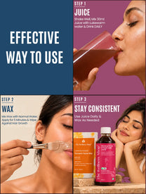 PCOS PCOD Reset Kit ( PCOS & PCOD Cycle Care Juice , Turmeric Facial Wax Powder)