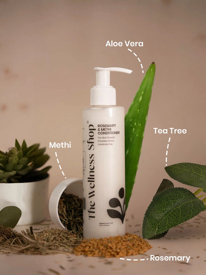 Rosemary &amp; Methi Anti Hairfall Conditioner - Hair Fall &amp; Thinning, Slow Hair Growth, Dullness &amp; Lack Of Shine
