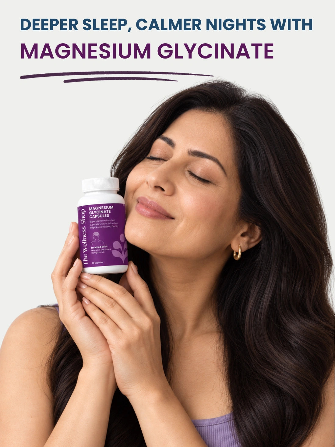 Magnesium Glycinate Capsules for Deep Sleep &amp; Calm Mind