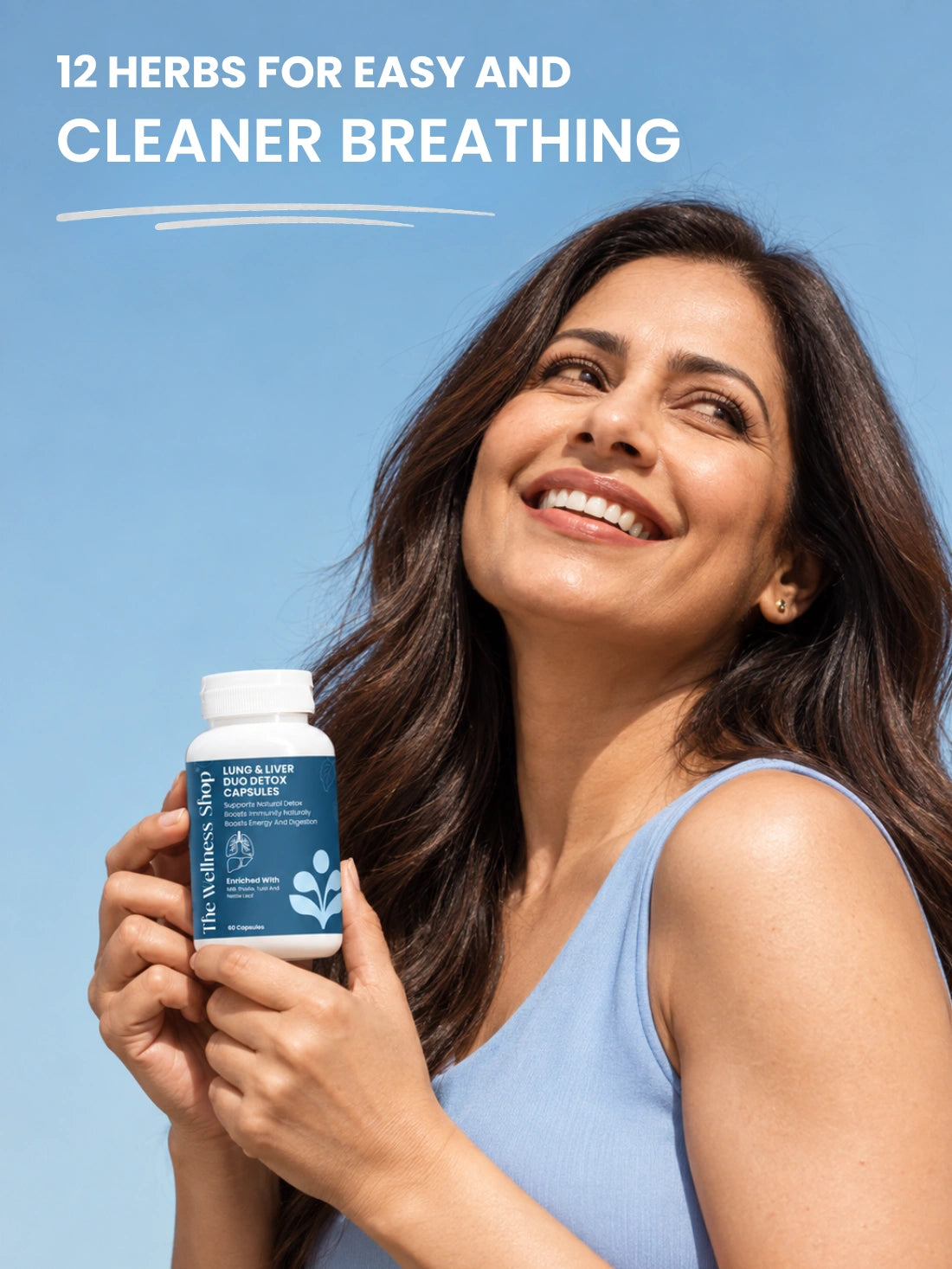 Lungs &amp; Liver Detox Capsules - 12-Herb Ayurvedic Formula for Cleaner Breathing &amp; Lighter Living