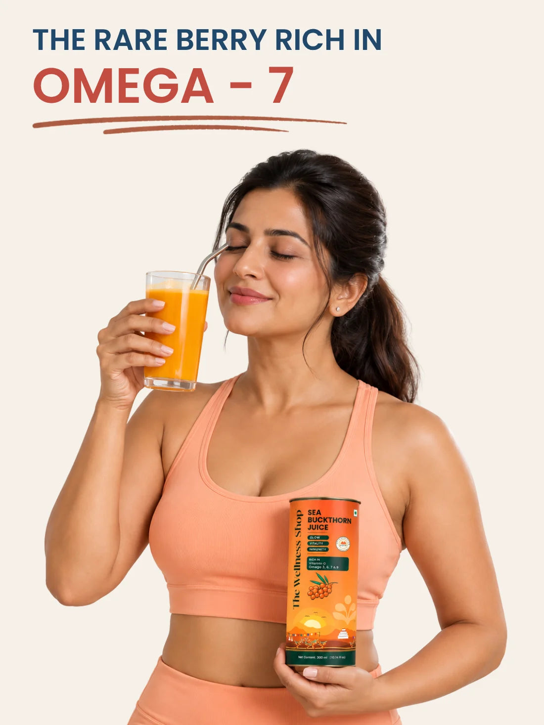 Sea Buckthorn Juice For Skin Glow, Immunity, Gut &amp; Hair Health