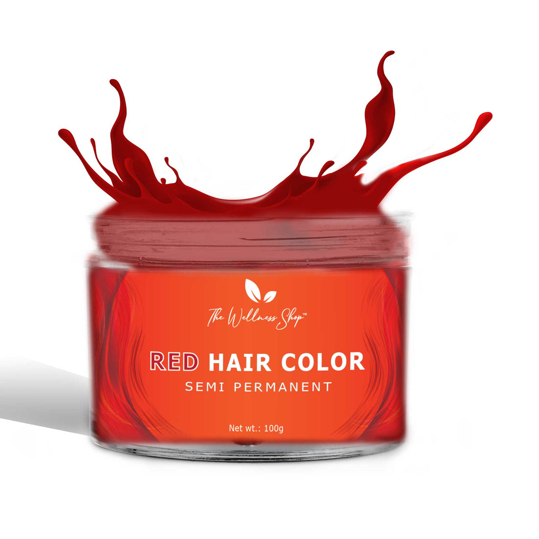 CHERRY RED SEMI PERMANENT HAIR COLOUR + BLEACHING KIT (VEGAN, NO AMMONIA, NO PARABEN)