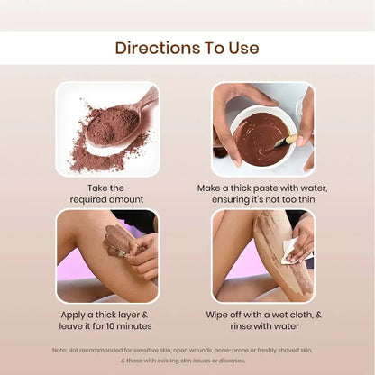 CHOCOLATE HAIR REMOVAL POWDER - 10 MINUTE FULL BODY WAX