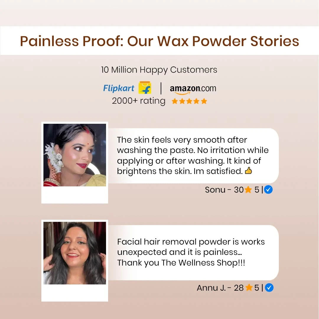 CHOCOLATE FACIAL WAX POWDER - 5 MINUTE PAINLESS HERBAL WAX POWDER