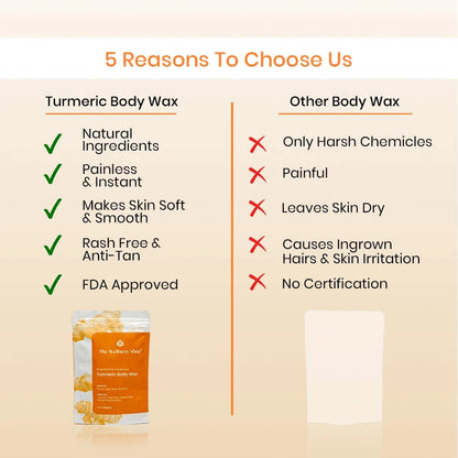 TURMERIC FULL BODY WAX - 10 MINUTE PAINLESS HERBAL WAX POWDER