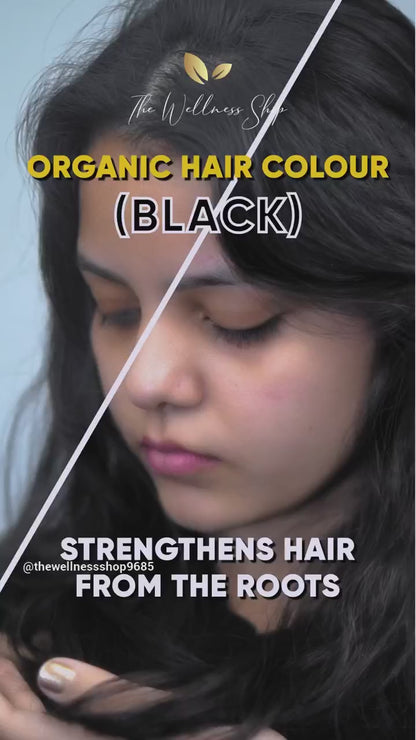 ORGANIC BLACK HAIR COLOUR (HENNA BASED, PREMIUM QUALITY, NO PPD, NO AMMONIA, LASTS 2-3 WEEKS)