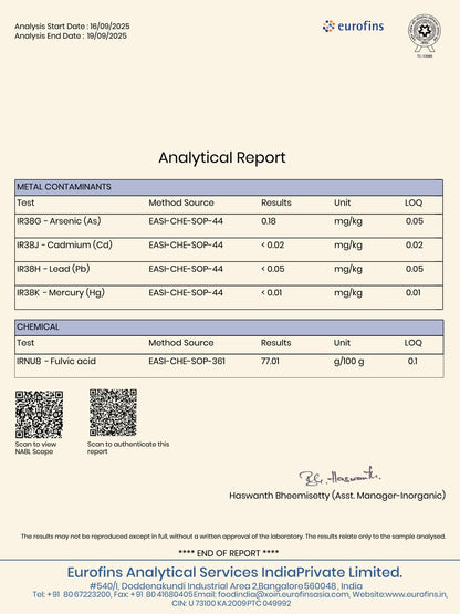 100% Pure Shilajit Himalayan Resin - with 77% Fulvic Acid